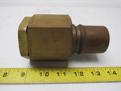 Parker BH12-61-W Brass 1-1/2 Body Poppet Valve Shut off 1-1/4"NPTF Quick Couplin