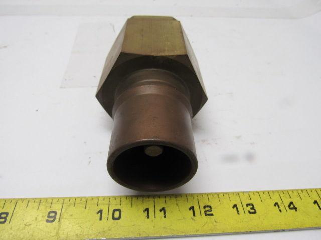 Parker BH12-61-W Brass 1-1/2 Body Poppet Valve Shut off 1-1/4"NPTF Quick Couplin