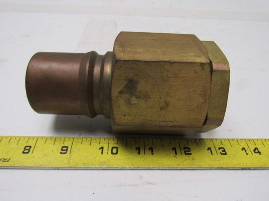 Parker BH12-61-W Brass 1-1/2 Body Poppet Valve Shut off 1-1/4"NPTF Quick Couplin