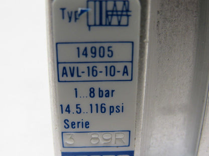 Festo AVL-16-10A Mini Micro Pneumatic Cylinder 1/2" Stroke Spring Return