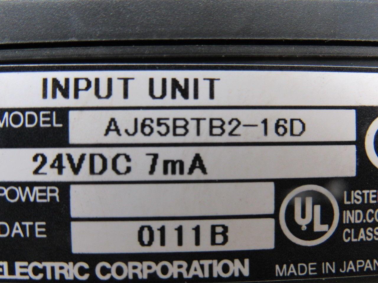 Mitsubishi Melsec  AJ65BTB2-16D CC-link Input Unit 24Vdc 7mA