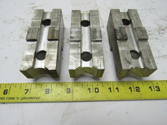 Lathe Chuck Aluminum Top Jaws 3-3/4" X 1-3/8" X 1-1/2" Lot Of 3