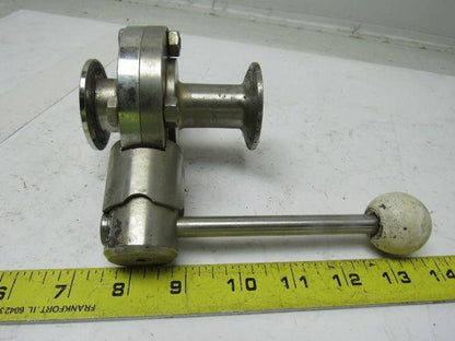 Flowtec 3/4" Butterfly Valve Stainless Steel