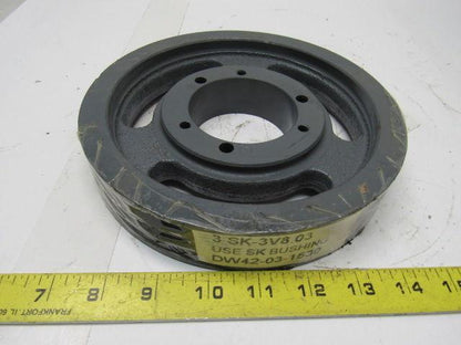 T.B. Woods 3V 8.3 SK 3 Groove 8" Pulley/Sheave SK Bushed Bore