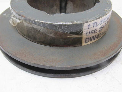 1-3V6.9 1 Groove 6.9" 3V Pulley/Sheave 2517 Bushed Bore