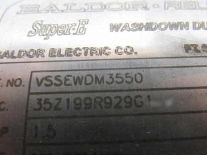 BALDOR VSSEWDM3550 1-1/2HP Washdown Motor 208-230/460v 3500RPM 56C