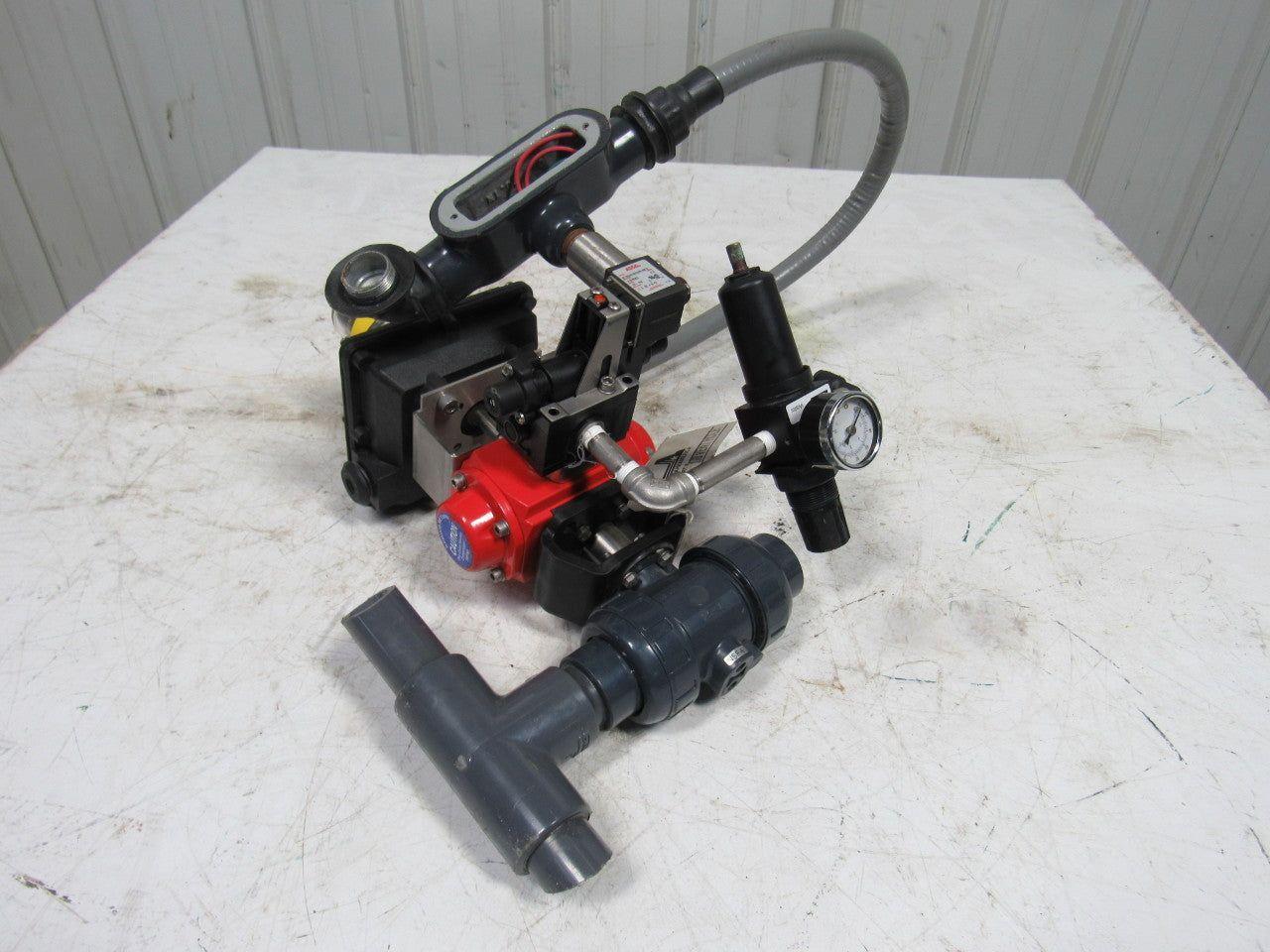 ASAHI A79PASG6FRW24D 1" Valve Pneumatic Actuator Assembly Spring Return 24VDC