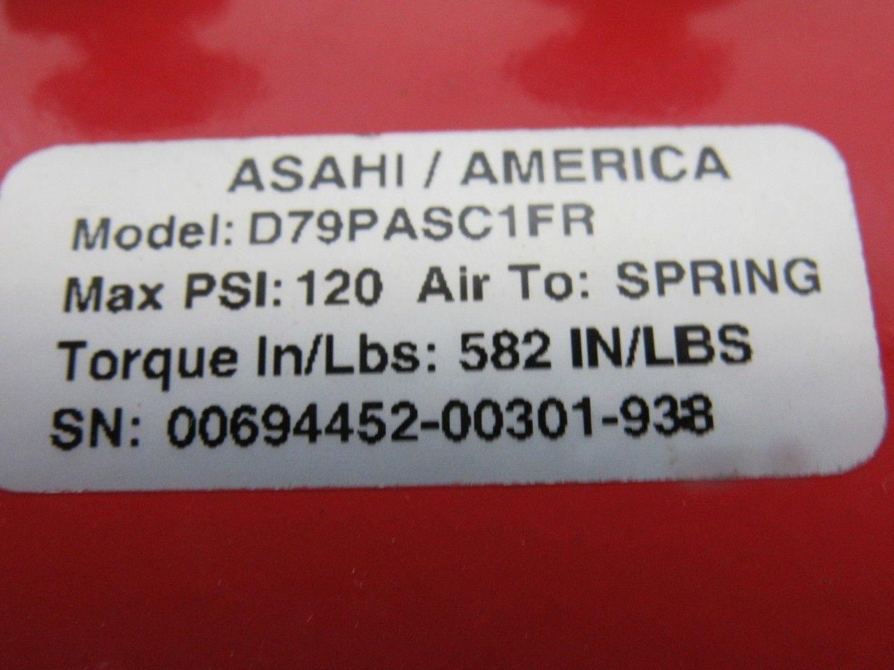 ASAHI D79PASC1FR 4" Butterfly Puneumatic Actuator Assembly W/ECKARDT SR1986