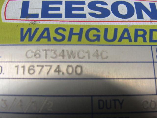 Leeson 116774.00 C6T34WC14C 3/4HP 3450RPM 208-230/460V 3PH Electric Motor