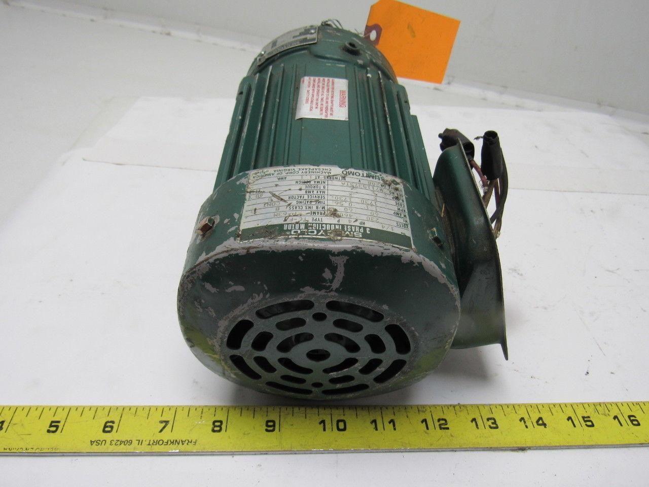 Sumitomo SM-Cyclo CNHM024075YA21 1/4HP Gear Motor 21:1 Ratio 208-230/460V 3Ph