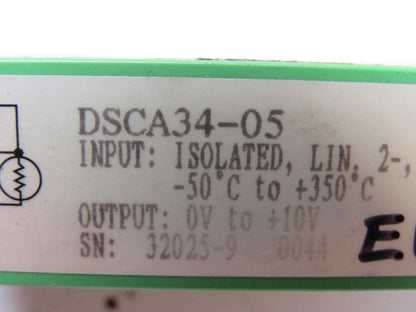 Dataforth DSCA34-05 Linearized 2- or 3-Wire RTD Input Signal Conditioner