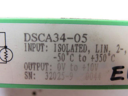 Dataforth DSCA34-05 Linearized 2- or 3-Wire RTD Input Signal Conditioner