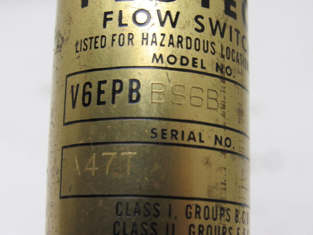 W. E. Anderson V6EPBBS6B Flotect Flow Switch 1/2" NPT
