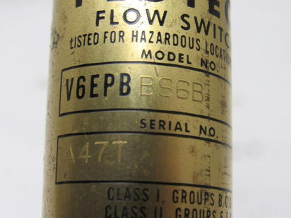 W. E. Anderson V6EPBBS6B Flotect Flow Switch 1/2" NPT