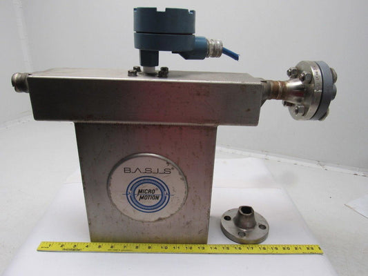 Micro Motion  F100SI128SU Stainless Steel Mass Flow Sensor Tank 1" Flange