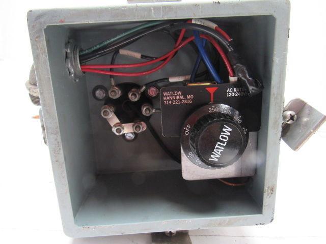Watlow 0-250° Thermostat Mounted In Enclosure W/480V Heater 3/4" NPT Outlets