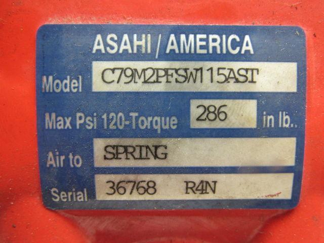 Asahi/America C79M2PFSW115AST 2" Valve Pneumatic Actuator Assembly Spring Return