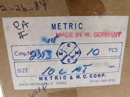 Metric & M.C. Corp 2353 90° Steel Hydraulic Fitting Size 10CMT Lot of 16