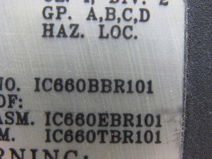 GE Fanuc IC660BBR101 Genius 16 Point Relay Output Module NO 115/230 VAC 50/60Hz.