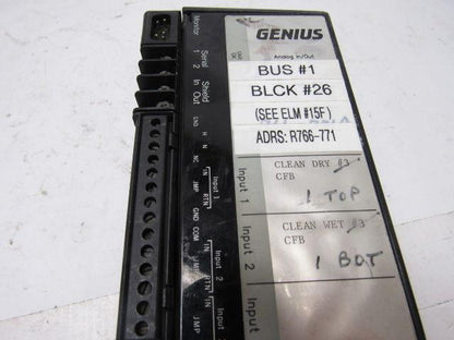 GE Fanuc IC660BBA100 Genius Analog I/O Module 115V 4 Input 2 Output