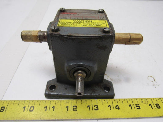 Boston Gear 309A-20-H Right Angle Double Shaft Speed Reducer Gear Box 20:1 Ratio