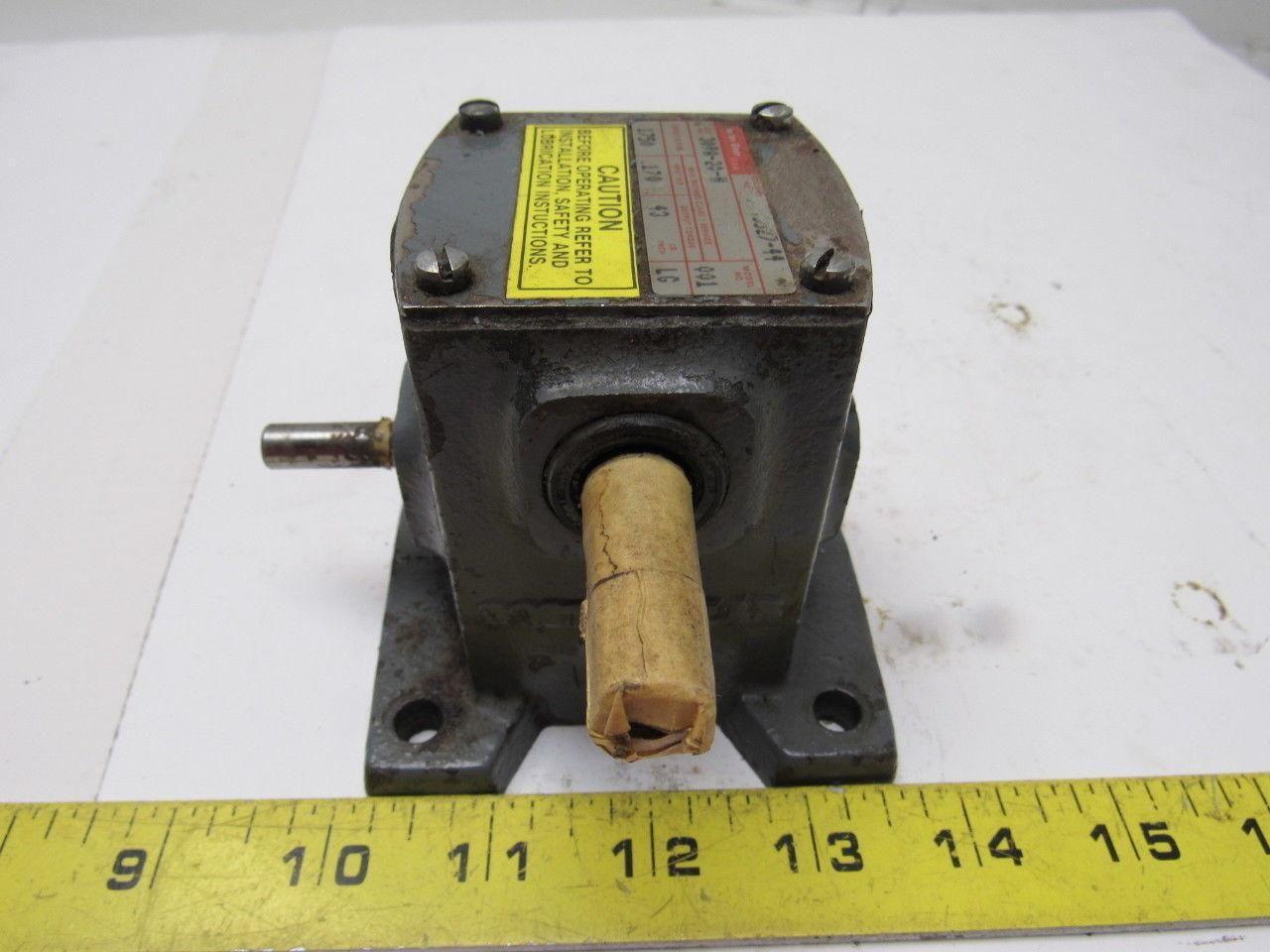 Boston Gear 309A-20-H Right Angle Double Shaft Speed Reducer Gear Box 20:1 Ratio