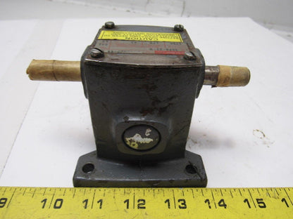Boston Gear 309A-20-H Right Angle Double Shaft Speed Reducer Gear Box 20:1 Ratio