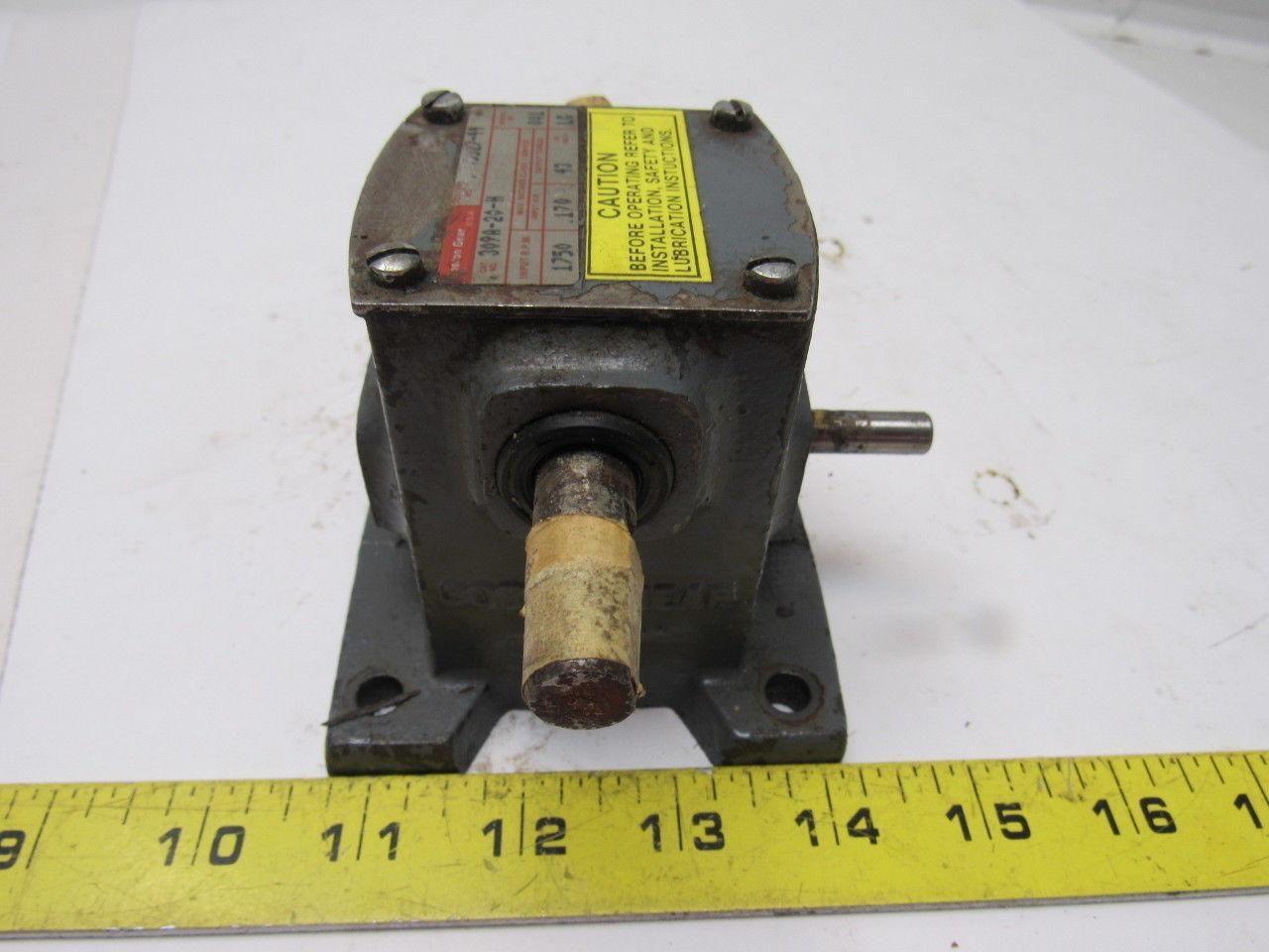 Boston Gear 309A-20-H Right Angle Double Shaft Speed Reducer Gear Box 20:1 Ratio