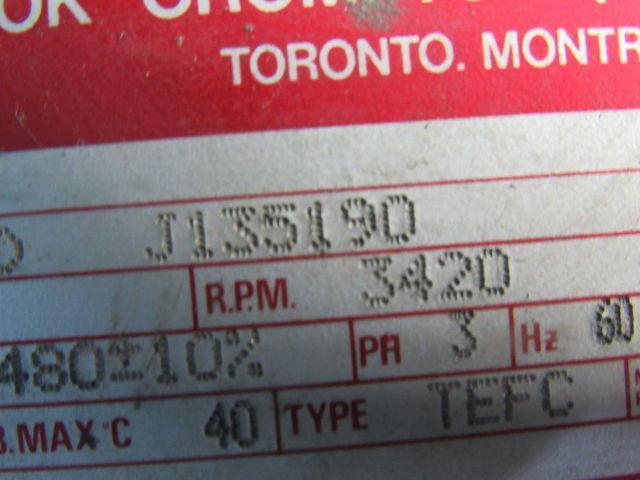 Brook Crompton J135190 3HP 3420RPM 3PH 208-240/410-480V Fan