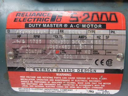 Ohio Gear B2133 Gearmotor 5-B Ratio 1/2HP 3PH 1725RPM