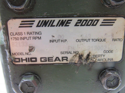 Ohio Gear B2133 Gearmotor 5-B Ratio 1/2HP 3PH 1725RPM