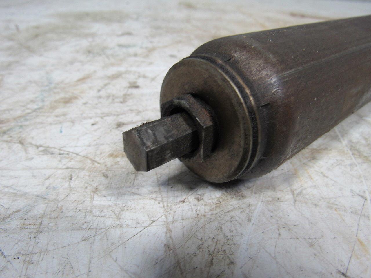 17" O.A.L. Conveyor Roller 15-1/4" Face 1.90" Dia. 7/16" Hex Shaft End Lot/20