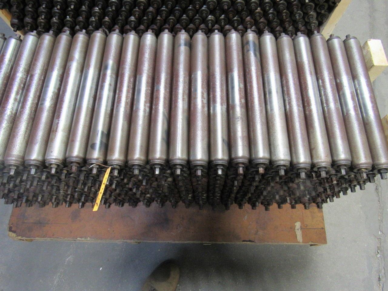 17" O.A.L. Conveyor Roller 15-1/4" Face 1.90" Dia. 7/16" Hex Shaft End Lot/20
