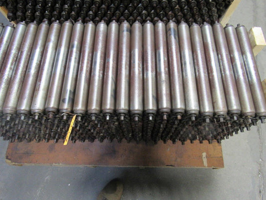 17" O.A.L. Conveyor Roller 15-1/4" Face 1.90" Dia. 7/16" Hex Shaft End Lot/20