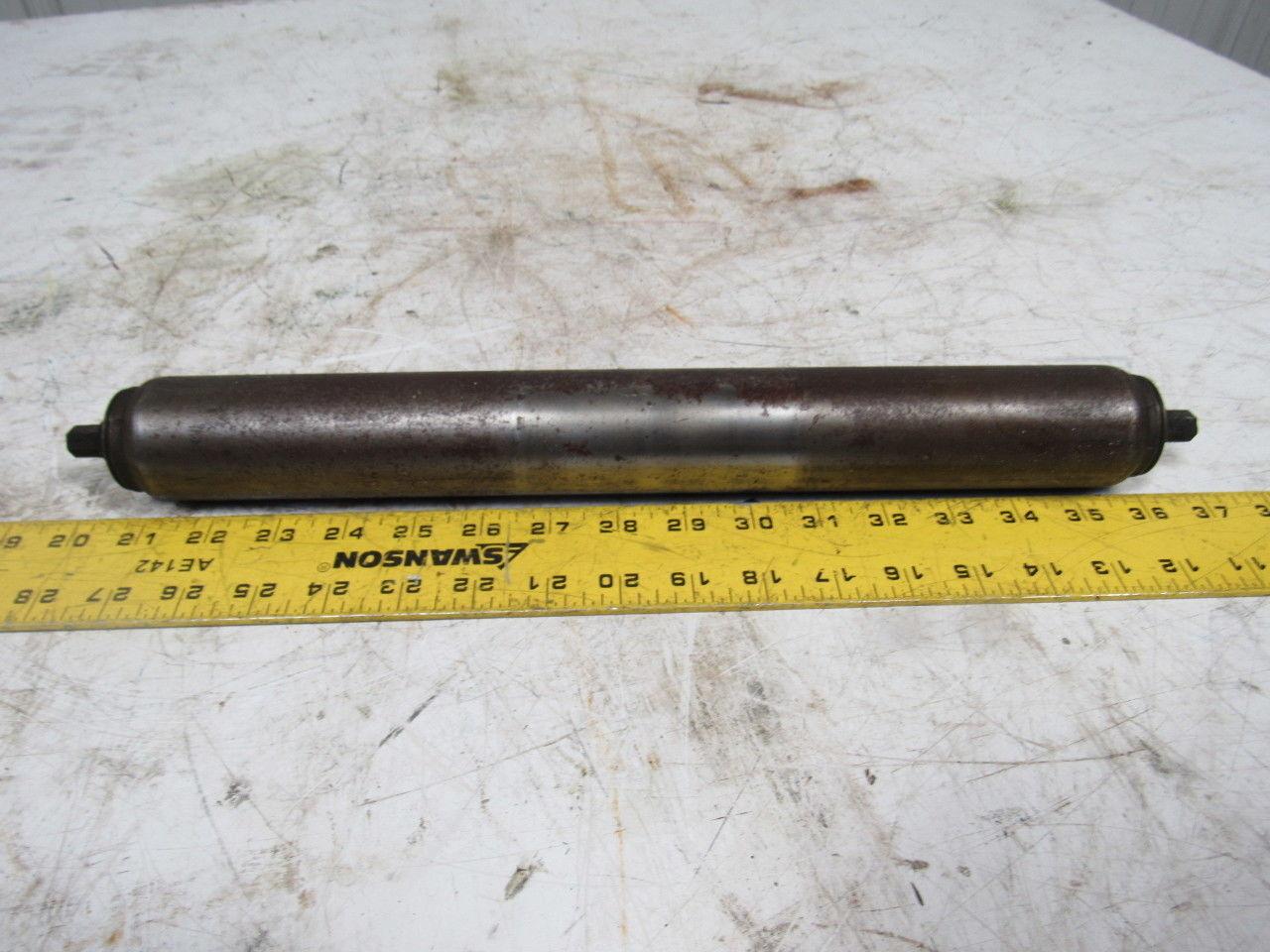 17" O.A.L. Conveyor Roller 15-1/4" Face 1.90" Dia. 7/16" Hex Shaft End Lot/20