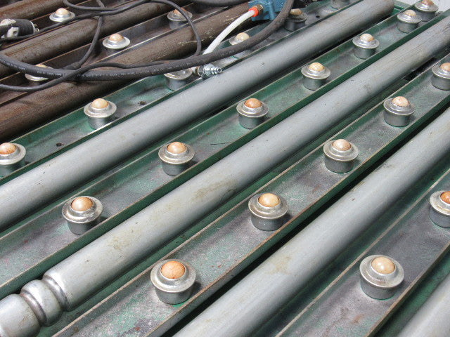 RAPISTAN 38-1/2"W x 46"L Pneumatic Lift Take Off Manual Discharge Conveyor