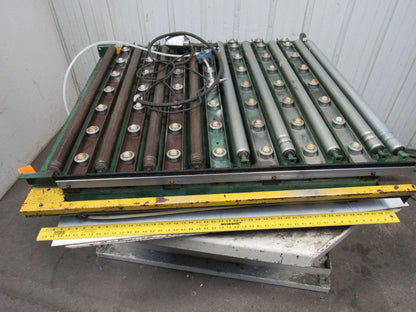 RAPISTAN 38-1/2"W x 46"L Pneumatic Lift Take Off Manual Discharge Conveyor