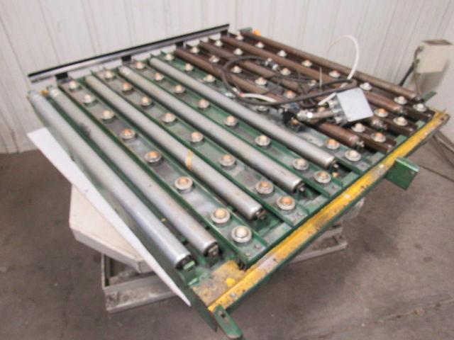RAPISTAN 38-1/2"W x 46"L Pneumatic Lift Take Off Manual Discharge Conveyor