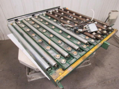 RAPISTAN 38-1/2"W x 46"L Pneumatic Lift Take Off Manual Discharge Conveyor