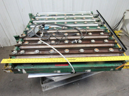 RAPISTAN 38-1/2"W x 46"L Pneumatic Lift Take Off Manual Discharge Conveyor