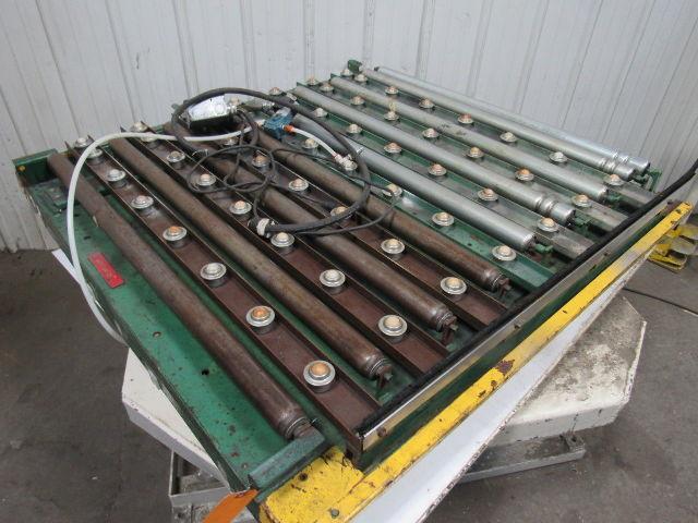 RAPISTAN 38-1/2"W x 46"L Pneumatic Lift Take Off Manual Discharge Conveyor