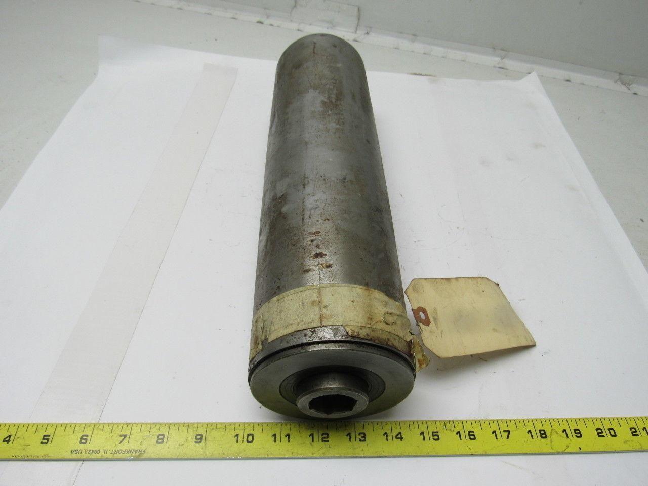4"x 15" Steel Conveyor Pulley Roller 1-1/8" Female Hex