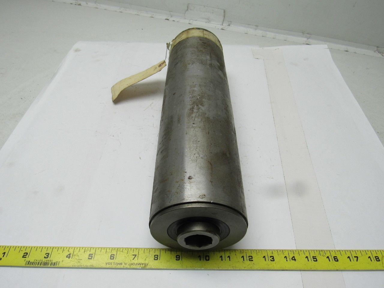 4"x 15" Steel Conveyor Pulley Roller 1-1/8" Female Hex
