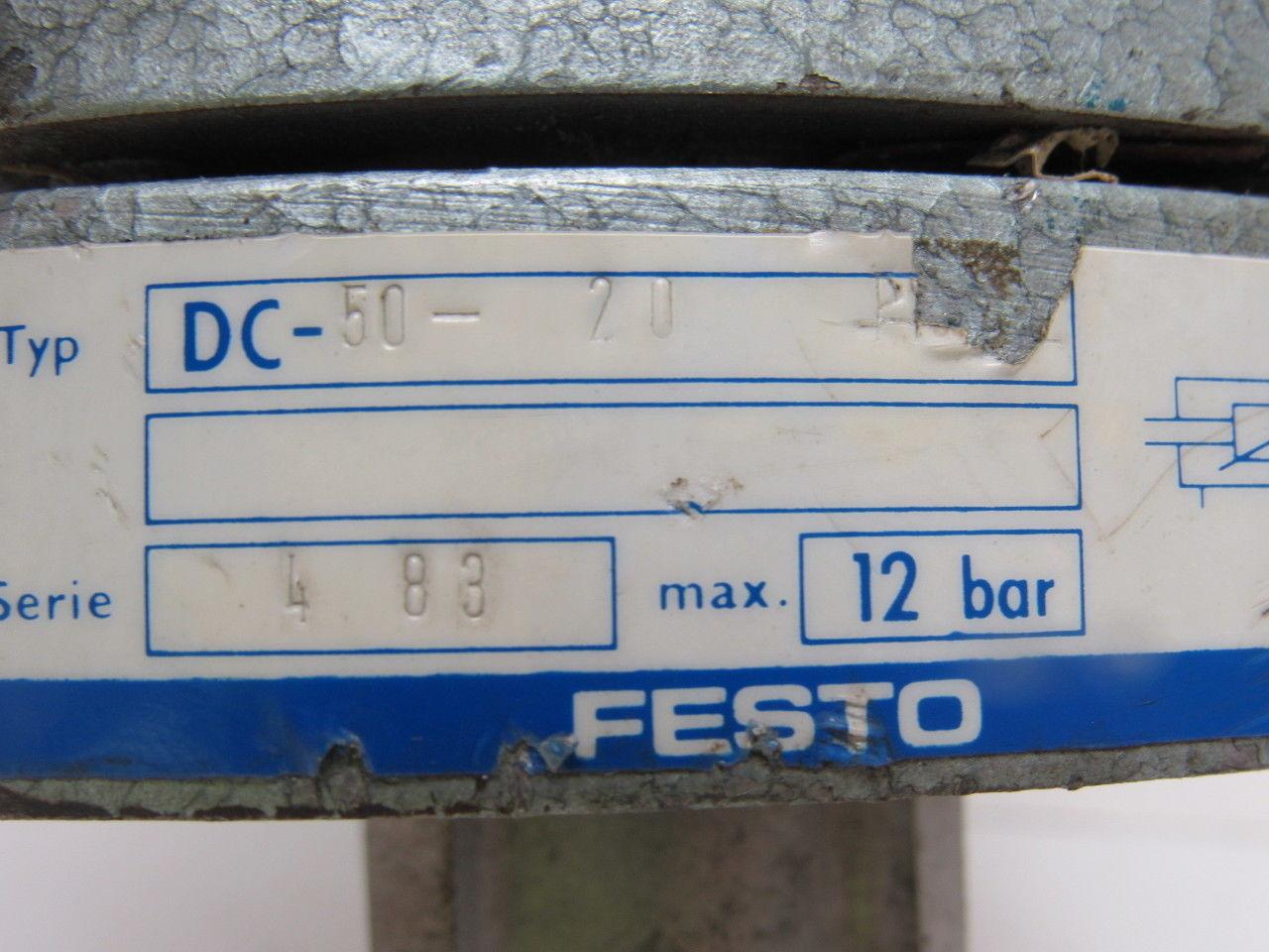 Festo DC-50-20 Double Ended 19mm Stroke Pneumatic Cylinder
