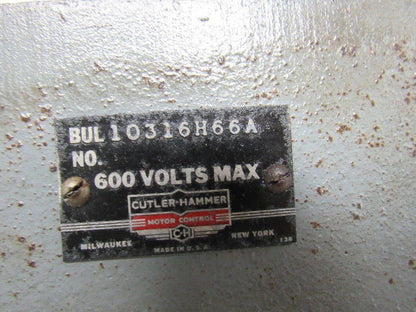 Cutler Hammer 10316H66A Vintage 600V Max Interupter Electric Contact Switch