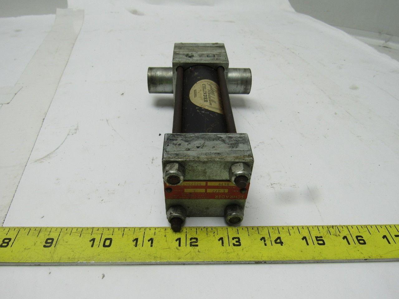 Schrader Gold Medallion 0179 Pneumatic Tie Rod Cylinder 1-1/2" Bore 3" Stroke