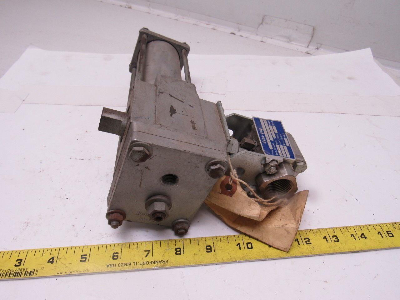 Dyna-Quip AP3S/VH12TC2B Pneumatic Actuator W/ 3/4" NPT Ball Valve