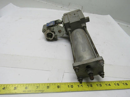 Dyna-Quip AP3S/VH12TC2B Pneumatic Actuator W/ 3/4" NPT Ball Valve