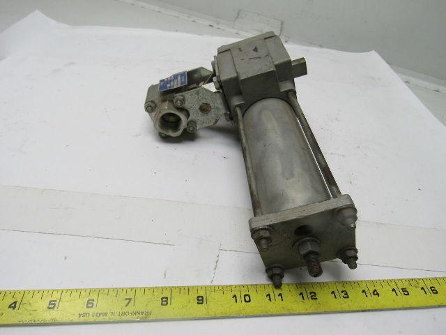 Dyna-Quip AP3S/VH12TC2B Pneumatic Actuator W/ 3/4" NPT Ball Valve