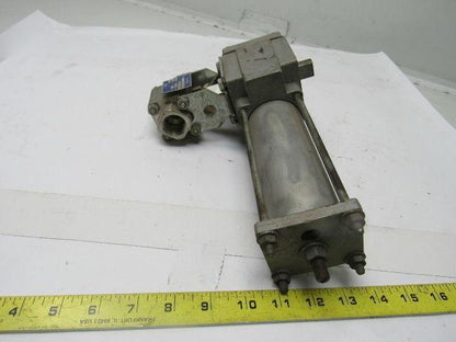 Dyna-Quip AP3S/VH12TC2B Pneumatic Actuator W/ 3/4" NPT Ball Valve